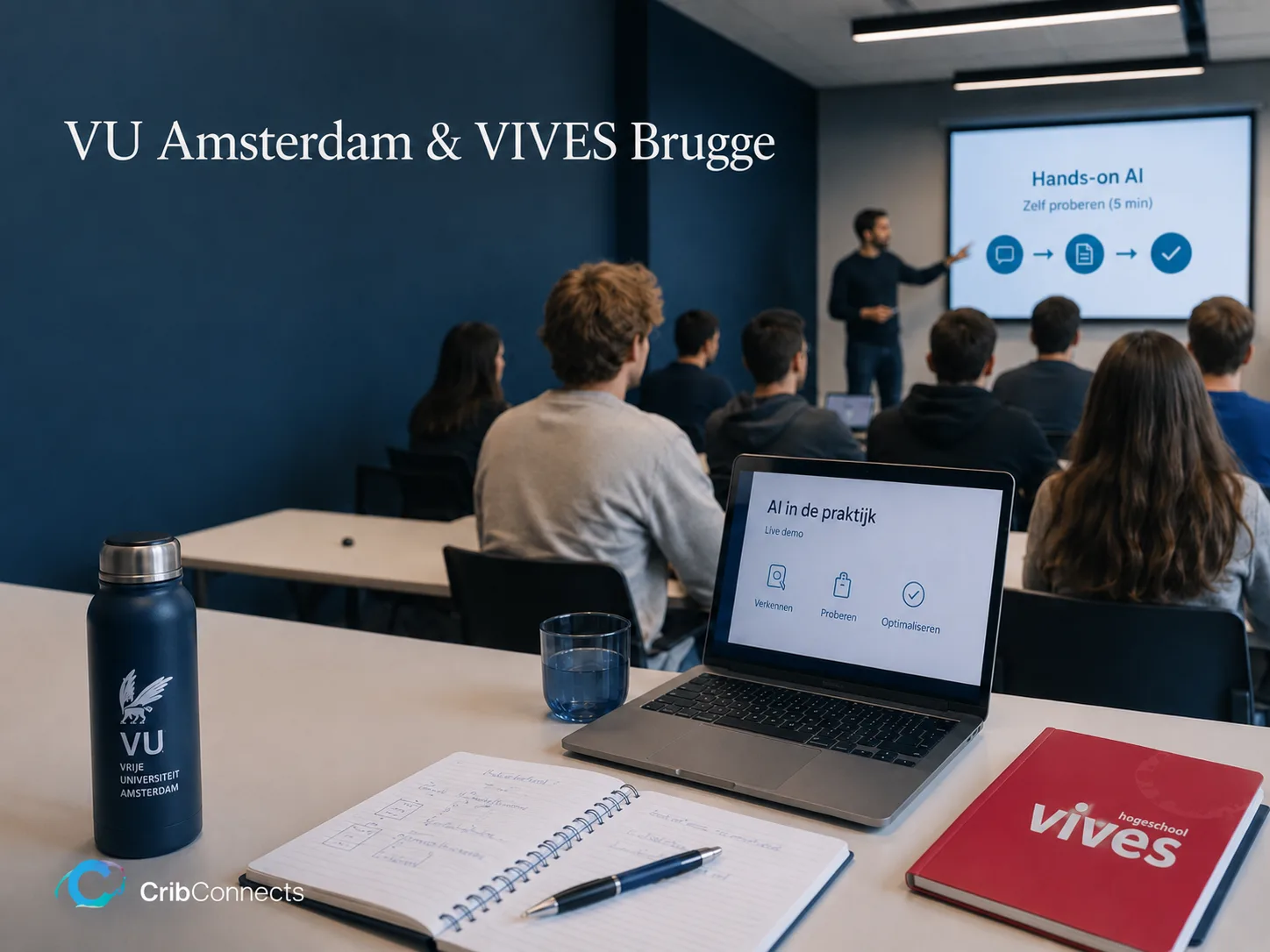 Casebeeld Vrije Universiteit Amsterdam en Hogeschool VIVES Brugge
